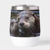 **"Adrift in Love: Mummy en Baby Otter"** (Voorkant)