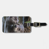 **"Adrift in Love: Mummy en Baby Otter"** Bagagelabel (Voorkant horizontaal)