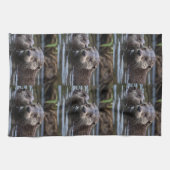 **"Adrift in Love: Mummy en Baby Otter"** Theedoek (Horizontaal)