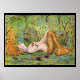 Adrift Mermaid Poster van Renee L. Lavoie