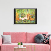 Adrift mermaid wikkelde canvasafdruk door Renee Canvas Afdruk (Insitu (Woonkamer))
