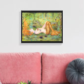 Adrift mermaid wikkelde canvasafdruk door Renee Canvas Afdruk (Insitu (Woonkamer))