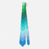 Adrift (Ocean Colors in Striped Pattern) Stropdas (Voorkant)