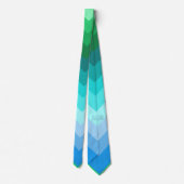 Adrift (Ocean Colors in Striped Pattern) Stropdas (Achterkant)