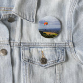 Adrift op de wind ronde button 5,7 cm (In situ)