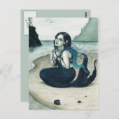 Adrift Sad Mermaid Briefkaart (Voorkant / Achterkant)