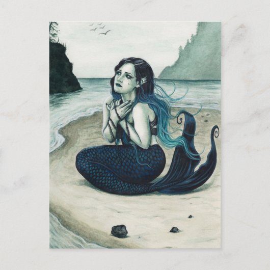 Adrift Sad Mermaid Briefkaart (Voorkant)