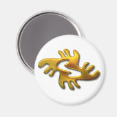 Adrinkra-peace-Gold Magneet (Voorkant / Achterkant)