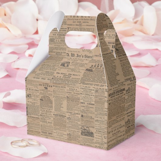 Ads of the Past, NY 1856 Favor Box Bedankdoosjes (Huwelijk)