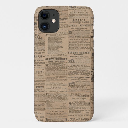 Ads of the Past, NY 1856 iPhone / iPad case (Achterkant)