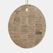 Ads of the Past, NY 1856 Keramisch Ornament (Links)