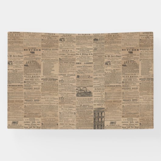 Ads of the Past, NY 1856 Spandoek (Horizontaal)