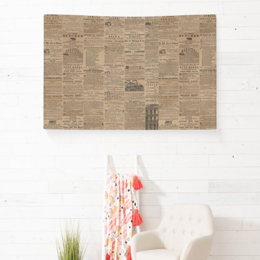 Ads of the Past, NY 1856 Spandoek (Insitu)