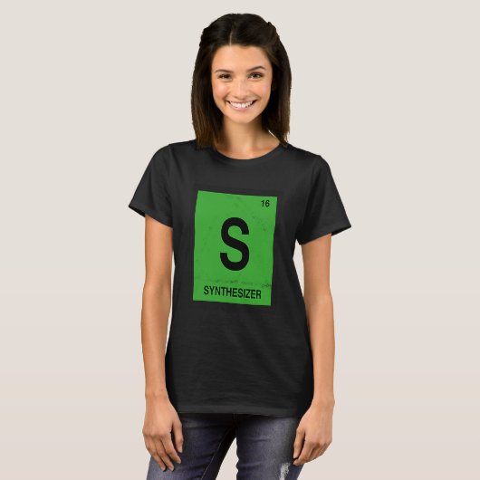 ADSR DAW Synthesizer Periodic Element Analog Syn T-shirt (Voorkant volledig)