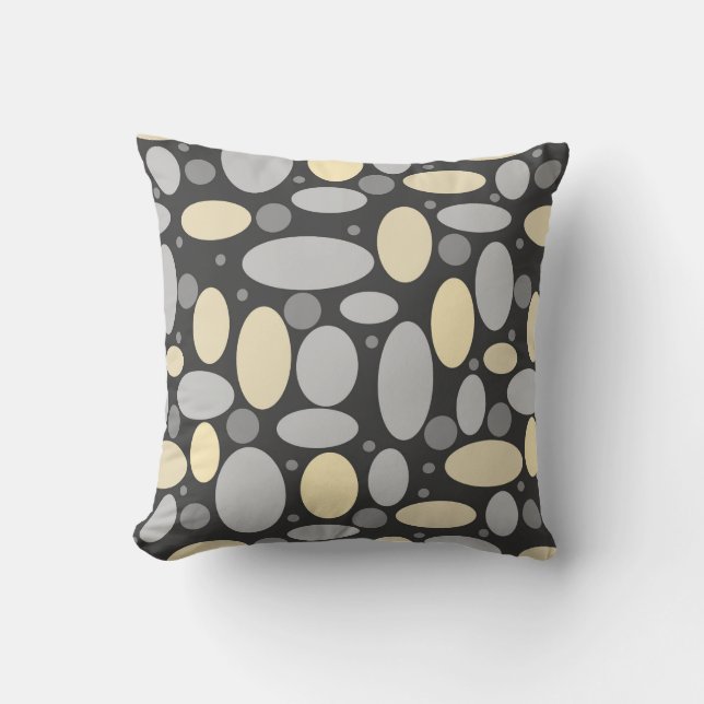 Adstract geposte stipkaaltjes retro  print pat kussen (Voorkant)