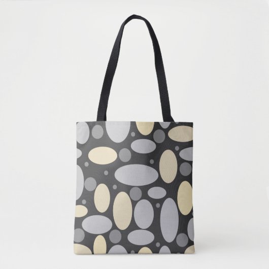Adstract geposte stipkaaltjes retro print pat tote bag (Voorkant)