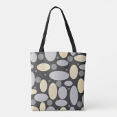 Adstract geposte stipkaaltjes retro print pat tote bag (Achterkant)