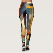 Adstracte zonsondergang leggings (Achterkant)