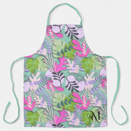 Adult Apron : Abstract Leaves (tosca) Schort