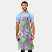 Adult Apron : Abstract Leaves (tosca) Schort (Gedragen)
