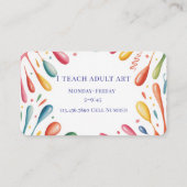 Adult Art Techer Visitekaartje (Achterkant)