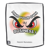 Adult Backpack : Mind Your Own (white) (Verwijderbaar gezicht)