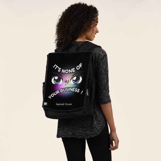 Adult Backpack : None of Yours (black) (Gedragen)