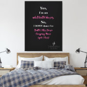 Adult Ballet Dancer Hot Pink/White Text Lg. Canvas Afdruk (Insitu (Slaapkamer))