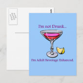 Adult Beverage Enhanced Briefkaart (Voorkant / Achterkant)