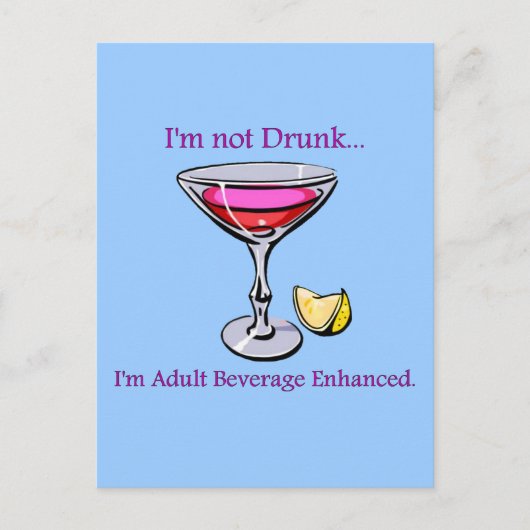 Adult Beverage Enhanced Briefkaart (Voorkant)