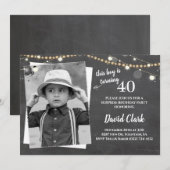 Adult Birthday Custom Foto Afbeelding Krijtbord Kaart (Voorkant / Achterkant)