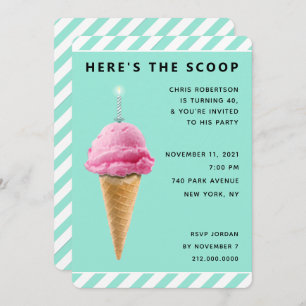 Adult Birthday Invitation Kaart