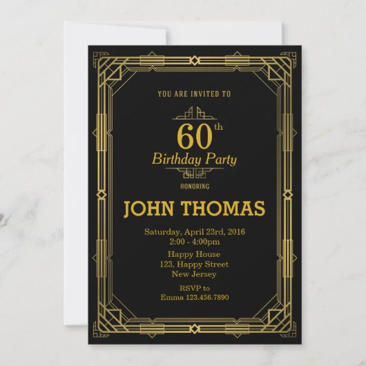 Adult Birthday Invitation Kaart (Voorkant)