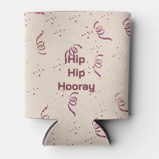 Adult Birthday Ribbon and Confetti Pattern Blikjeskoeler (Voorkant)