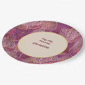 Adult Birthday Silhouette Stencil Art Pattern Papieren Bordje (Gekanteld)