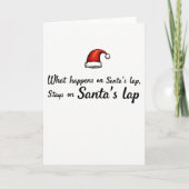 Adult Christmas card what happens on Santas lap Kaart (Voorkant)