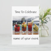 ****ADULT COCKTAIL PARTIJ INVITATIE**** KAART (Staand voorkant)