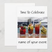 ****ADULT COCKTAIL PARTIJ INVITATIE**** KAART (Voorkant / Achterkant)