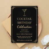 Adult Cocktail Party Birthday Kaart