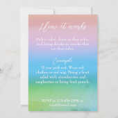 Adult Color Thleed Party Invitation Kaart (Achterkant)