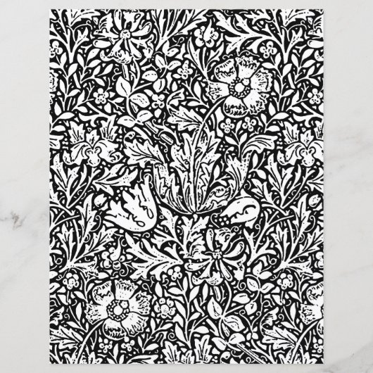 Adult Coloring Page, William Morris Compton Floral (Voorkant)