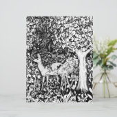 Adult Coloring Page - William Morris Forest Deer (Staand voorkant)
