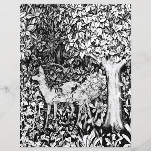 Adult Coloring Page - William Morris Forest Deer (Voorkant)