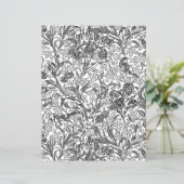 Adult Coloring Page - William Morris Iris Pattern (Staand voorkant)