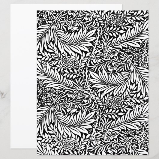 Adult Coloring Page - William Morris Larkspur (Voorkant / Achterkant)