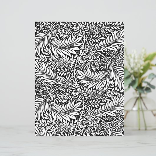 Adult Coloring Page - William Morris Larkspur (Staand voorkant)