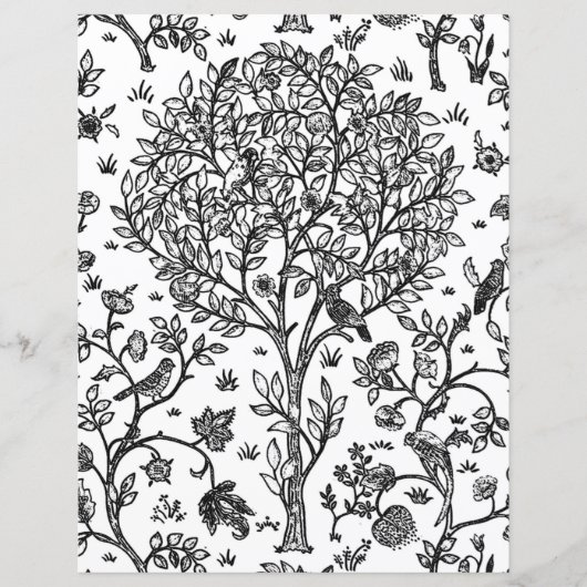 Adult Coloring Page, William Morris Tree of Life (Voorkant)