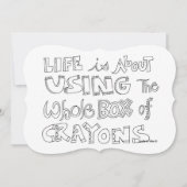 Adult Coloring Party-uitnodiging Kaart (Voorkant)