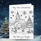 Adult Coloring Personalized Christmas  Kaart