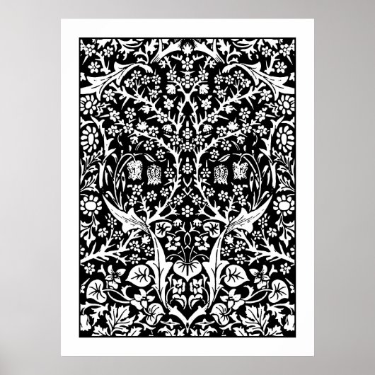 Adult Coloring Poster - William Morris Blackthorn (Voorkant)